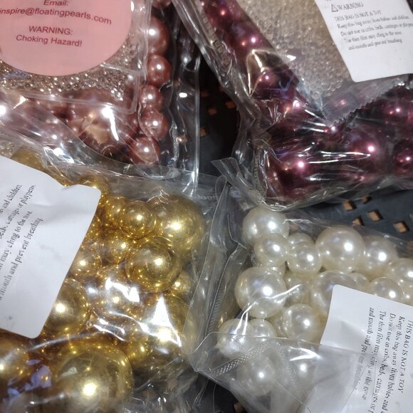 Lot Of 4 DIY Floating Pearl Bead Sets CDK5 - Picture 1 of 8